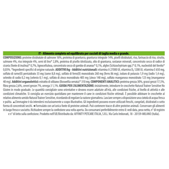 Cane - Natural Trainer Sensitive Puppy&Junior 3Kg M/M Salmone No Gluten