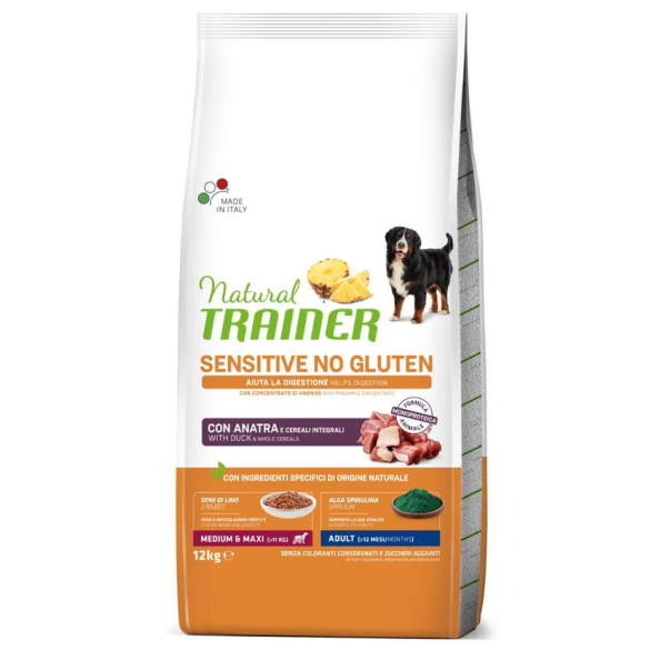 Cane - Natural Trainer Sensitive Adult M/M 12Kg Anatra No Gluten