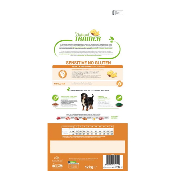 Cane - Natural Trainer Sensitive Adult M/M 12Kg Anatra No Gluten