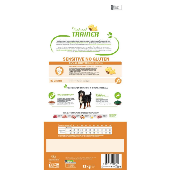 Cane - Natural Trainer Sensitive Adult Medium Maxi 12Kg Coniglio No Gluten