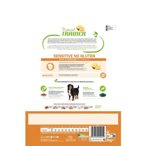 Cane - Natural Trainer Sensitive Adult Medium Maxi 3Kg Salmone No Gluten