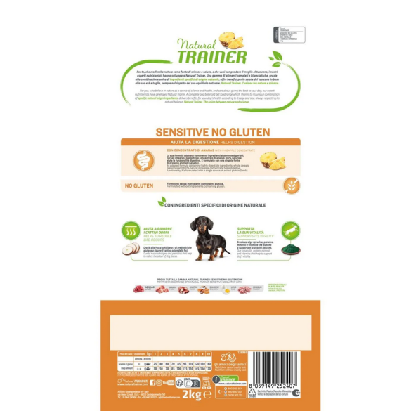 Cane - Natural Trainer Sensitive Adult Mini 2Kg Agnello No Gluten