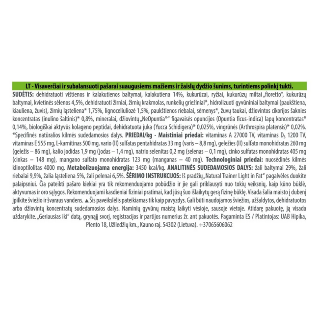 Cane - Natural Trainer Weight Care...