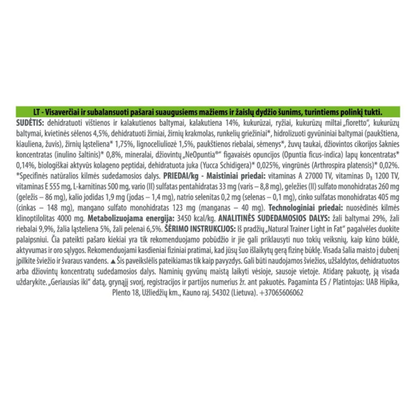 Cane - Natural Trainer Weight Care Adult Small&Toy 2Kg Tacchino