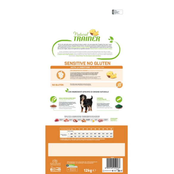 Cane - Natural Trainer Sensitive Adult Medium Maxi 12Kg Salmone No Gluten