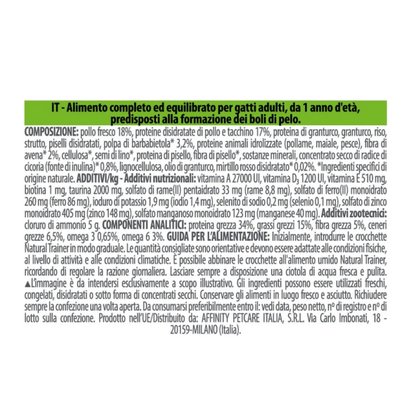 Gatto - Natural Trainer 300gr Hairball Pollo