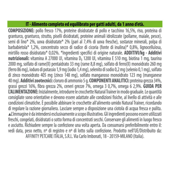 Gatto - Natural Trainer 1,5Kg Urinary Pollo