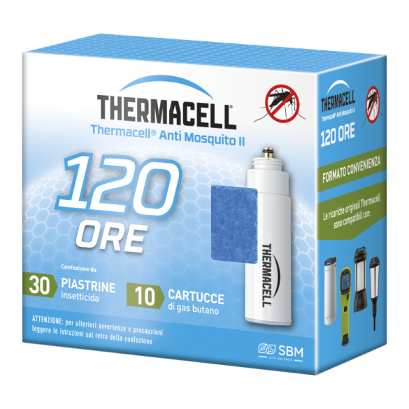 THERMACELL - Ricarica 120 ore (10cartucce gas butano + 30piastrine