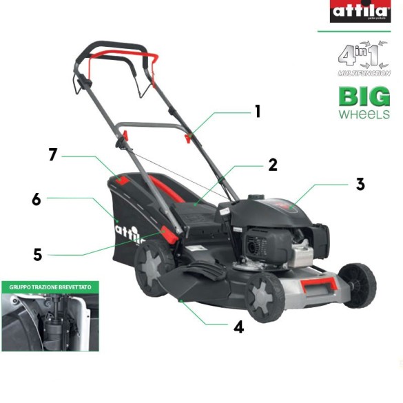 Rasaerba Attila AT 4815SHQ 4in1 BRUMAR