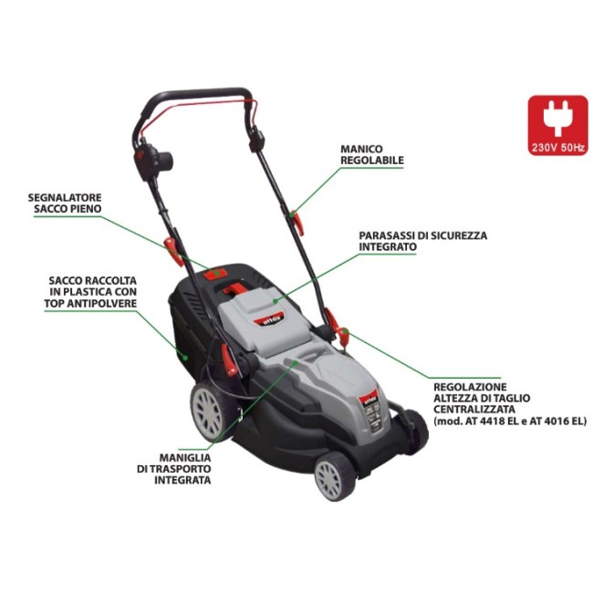 Rasaerba Attila AT 4418 EL 1800W BRUMAR