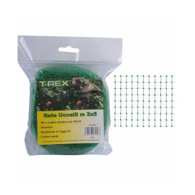Rete Uccelli Maglia 10x10 H200 10mt...