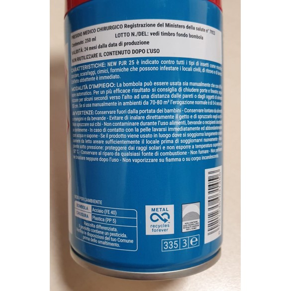 Insetticida New PJR 25 250 ml per Erogatori Vebi