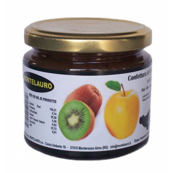 Confettura 220gr di Kiwi e Mele Siciliani MONTELAURO