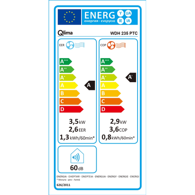 Condizionatore WDH 235 PTC bianco QLIMA