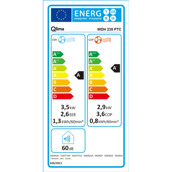 Condizionatore WDH 235 PTC bianco QLIMA