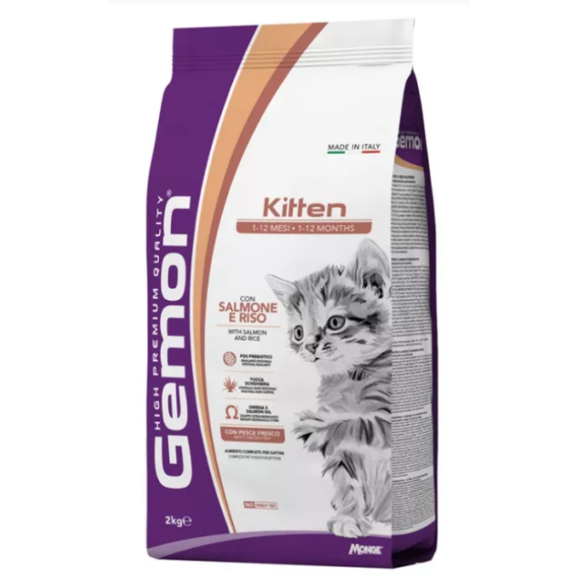 Crocchette Gatto Gemon Kitten Salmone...