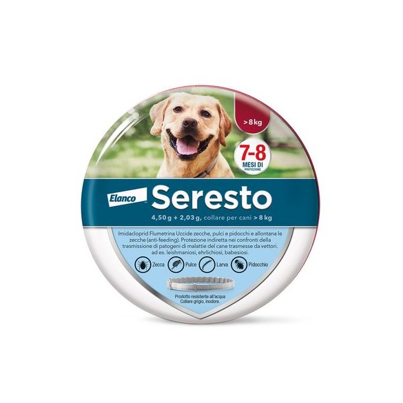 Collare Antiparassitario per Cani Seresto +8 kg
