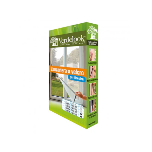 Zanzariera a Velcro 130x150 Bianca per Finestra Verdelook