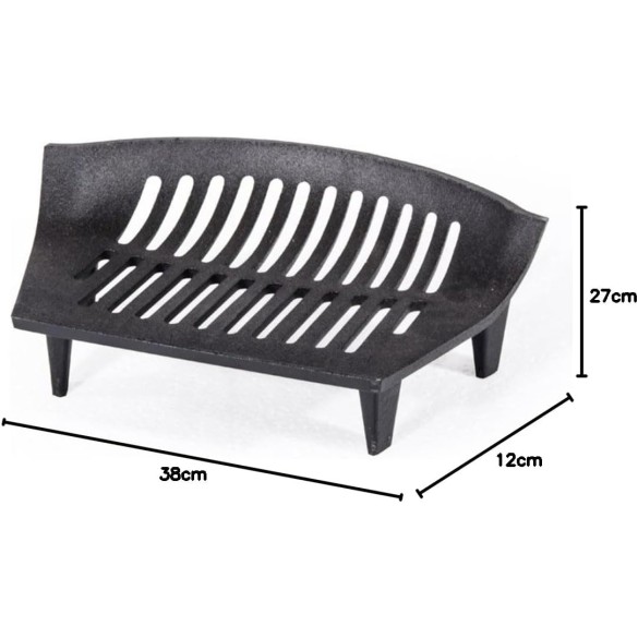 Braciere Portalegna in Ghisa 38x27x12 cm Verdelook