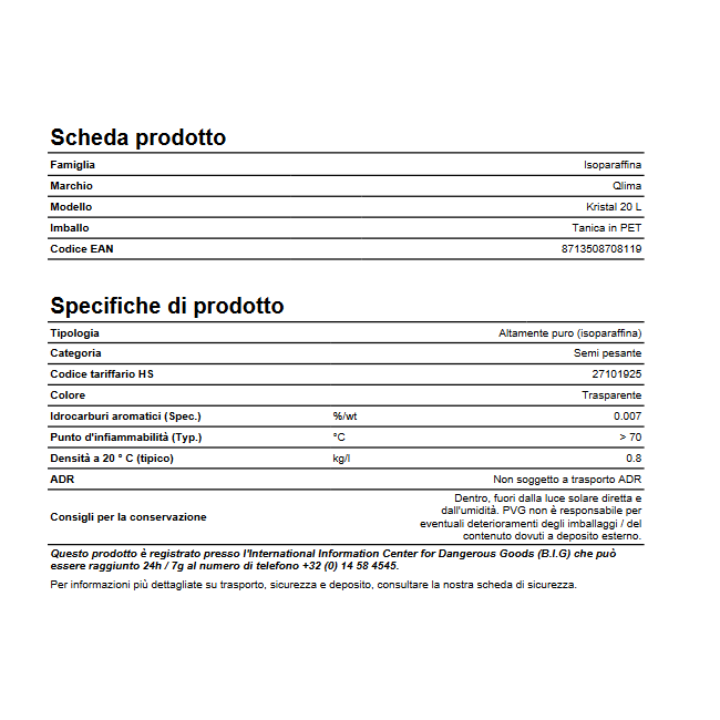 Combustibile KRISTAL Qlima 10 LT