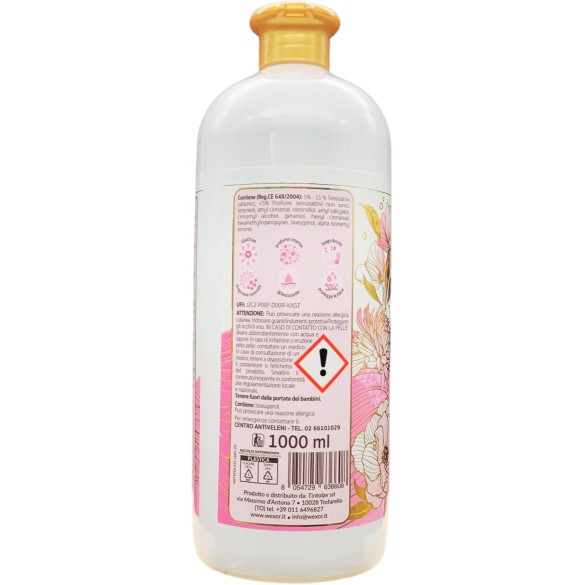 Ammorbidente Cosmetici di Lavanderia Rosa e Peonia 1L WEXOR