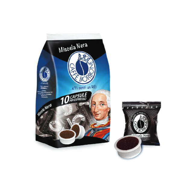 Capsule Caffè Miscela Nera 10 pz Borbone