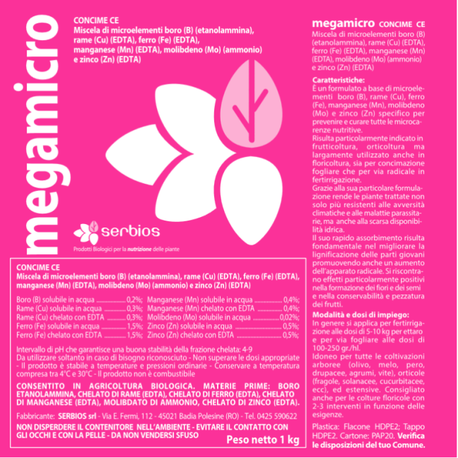 Concime Megamicro 1Kg Serbios