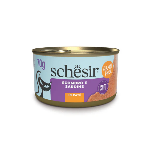 Umido Gatto - Schesir Grain Free Patè Sardine e Sgombro 70 gr