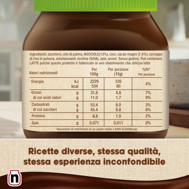 Nutella Senza Lattosio 350 gr