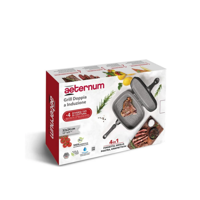 Padella Grill Doppia Petravera 32x24...