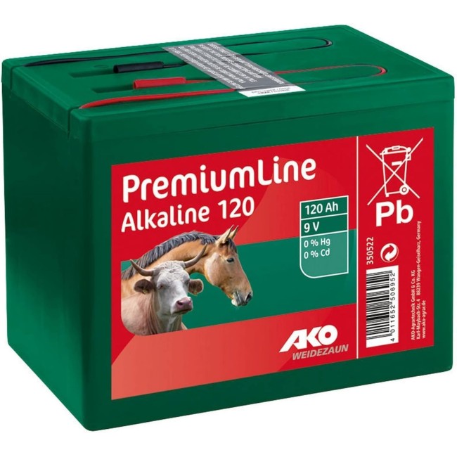 Batteria Alcalina 9 V, 120 Ah