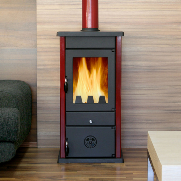 Stufa a Legna SD Vesta Eco Rosso MBS