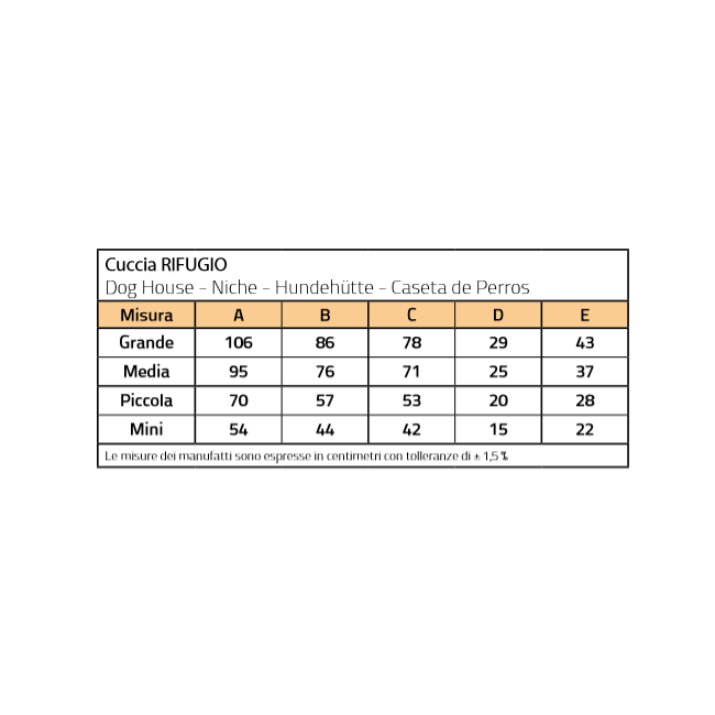 Cuccia Rifugio Piccola Graphite