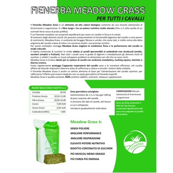 Fieno 20KG Medowgrass Easylage Prato Polifita