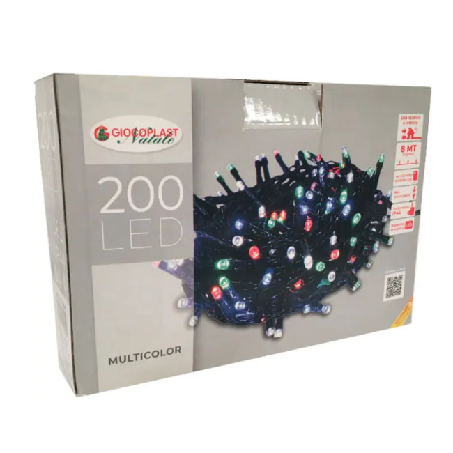Luci 200Led Multicolor c/ Giochi 8 mt...