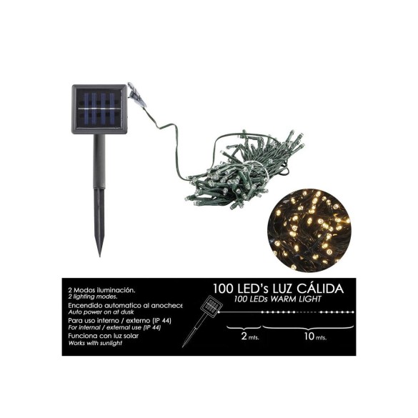 Luci Natalizie Solari 100 Led Luce Calda Interno/Esterno (IP44) MAURER