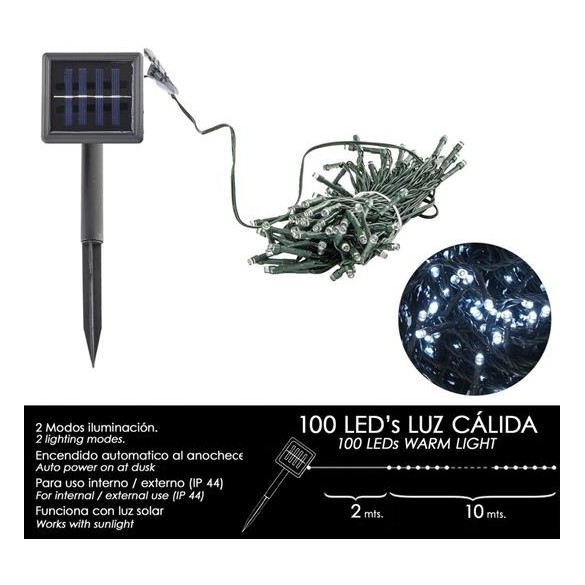 Luci Natalizie Solari 100 Led Luce Fredda Interno/Esterno (IP44) MAURER