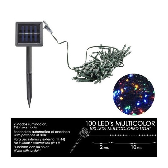 Luci Natalizie Solari 100 Led Multicolor Interno/Esterno (IP44) MAURER