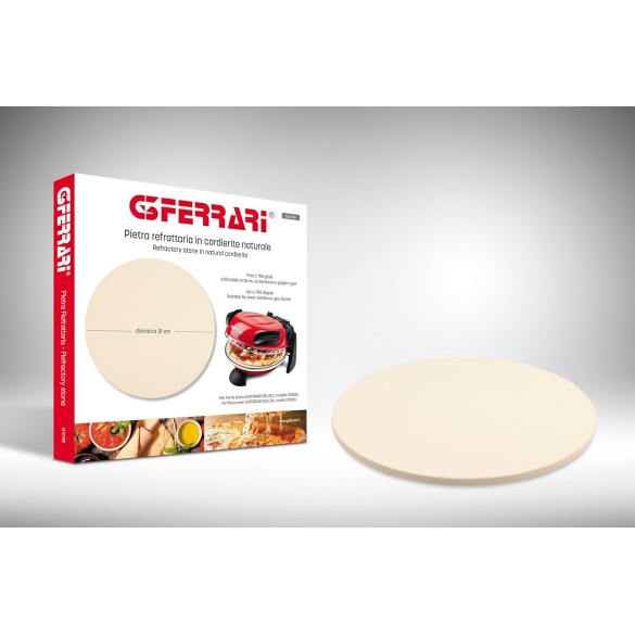 Pietra Refrattaria G3 G10180 in Cordierite Naturale per Forno Pizza G10006 "Delizia" FERRARI