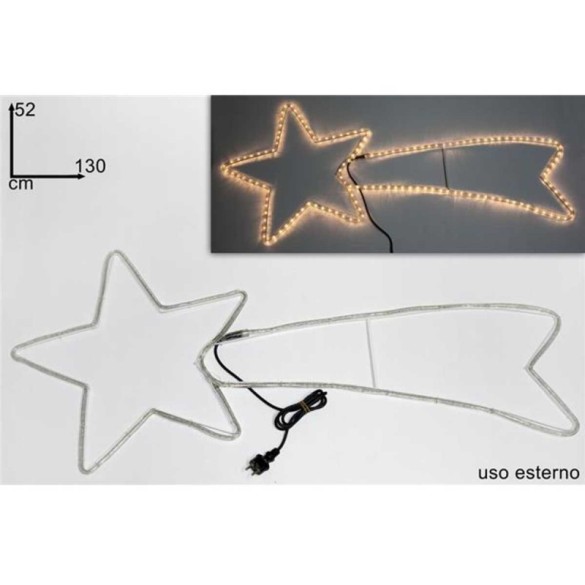 Stella Cometa Luminosa Bianca Calda 52x130 DUE ESSE CHRISTMAS