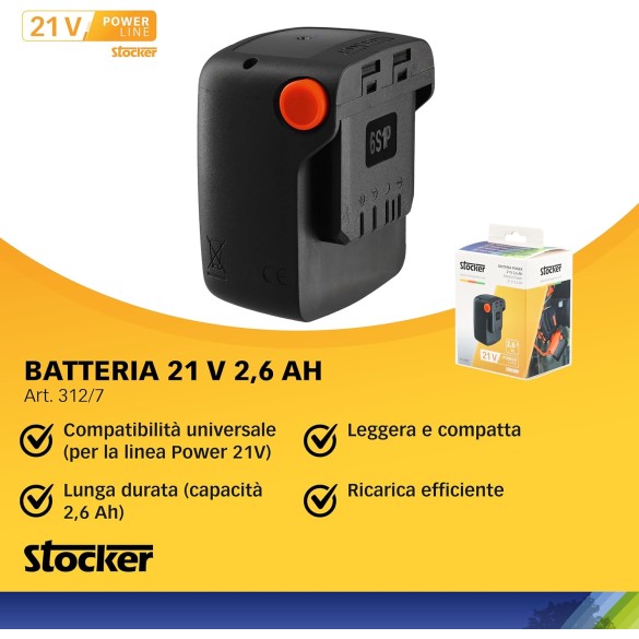 Kit Potatura Professionale Forbice + Motosega +  Batteria 2.6Ah STOCKER