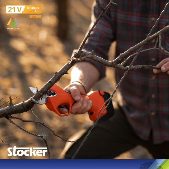 Kit Potatura Professionale Forbice + Motosega +  Batteria 2.6Ah STOCKER