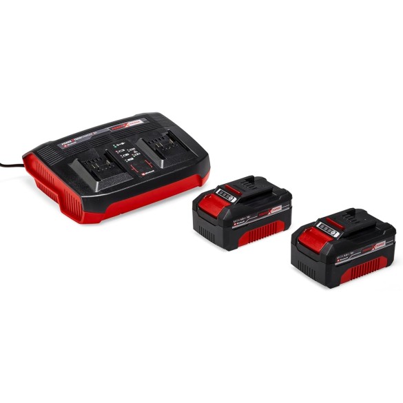 Kit Batteria e Caricabatteria PXC Starter Kit 2x 4,0Ah & Twincharger Kit 1 EINHELL
