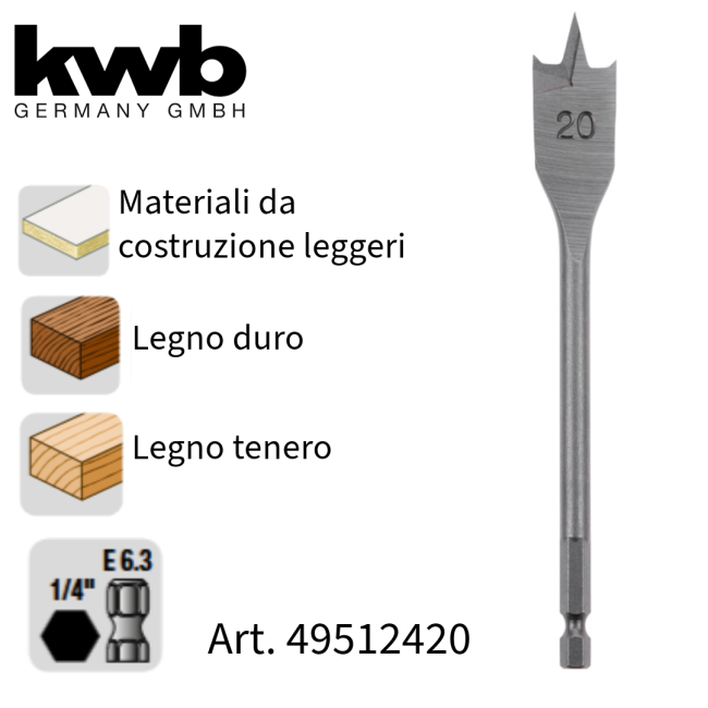 Mecchia Per Legno Profi 20mm KWB