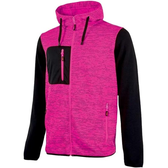Felpa Donna Rainbow Lady Grigio-Fucsia Taglia XL U-POWER