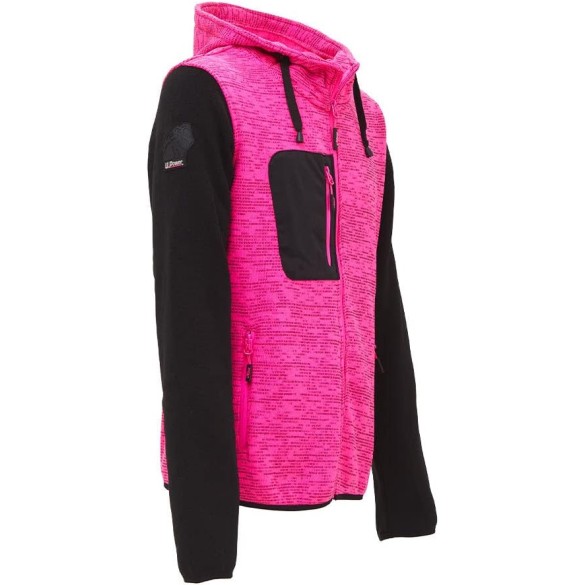 Felpa Donna Rainbow Lady Grigio-Fucsia Taglia XL U-POWER