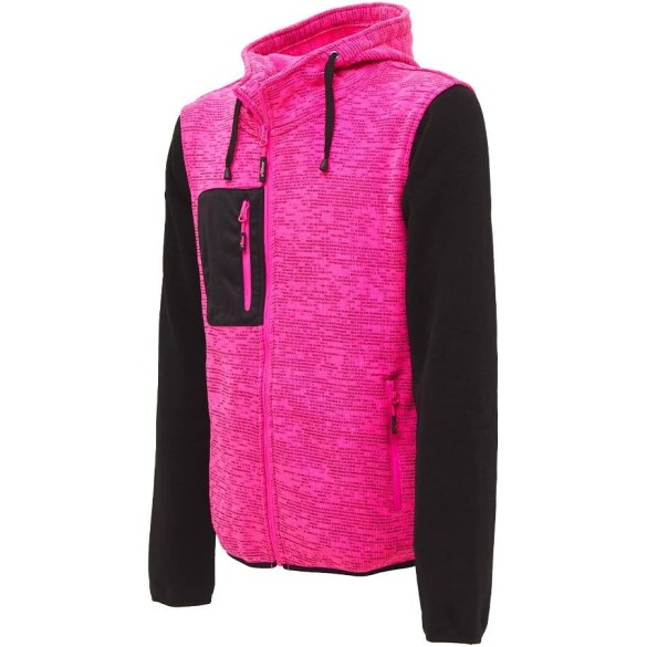 Felpa Donna Rainbow Lady Grigio-Fucsia Taglia XL U-POWER