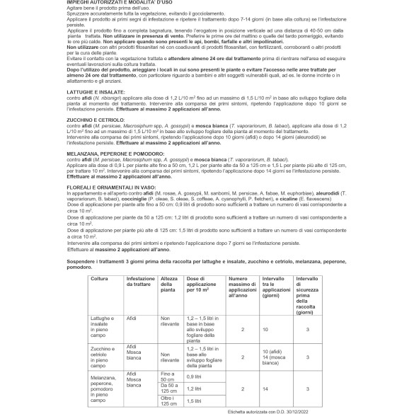 SANIUM Insetticida Sistemico Orticole e Fiori 800 ml