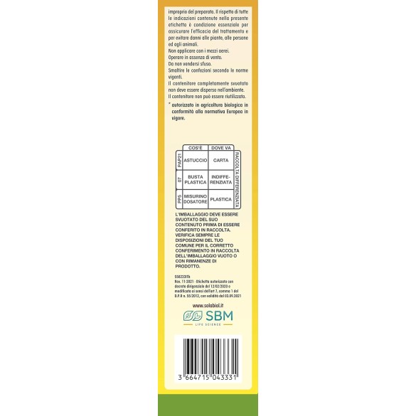 Vitikappa Fungicida Biologico 500gr Solabiol