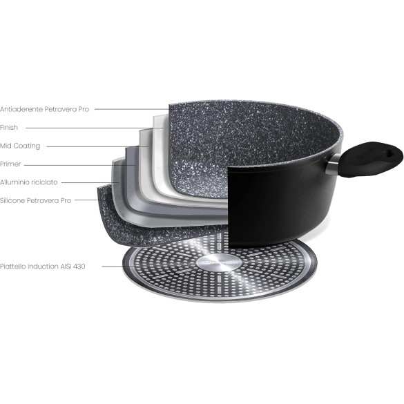 Casseruola 2 Manici Antiaderente Black Pearl, D. 20cm Aeternum